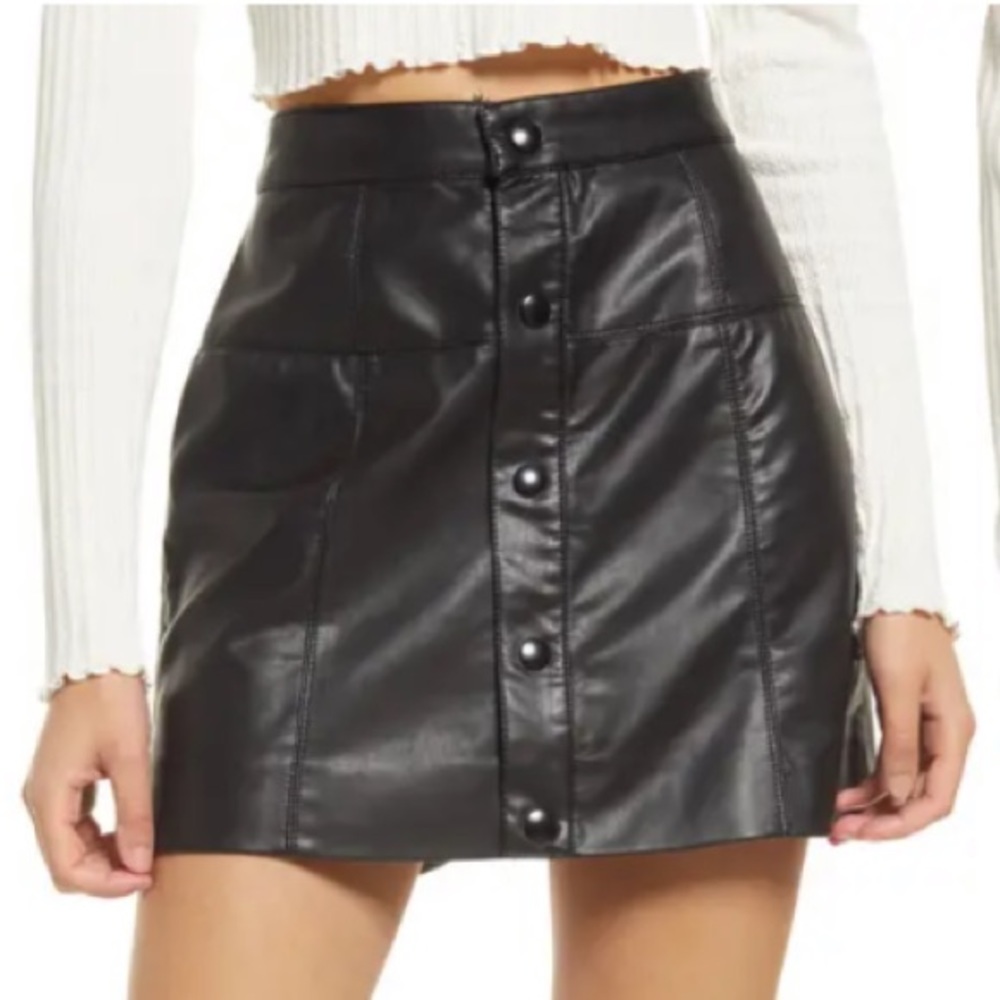 Free People Maisie Vegan Mini Skirt